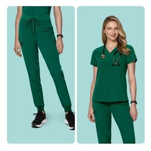 Mandala Hunter Green Scrub Set